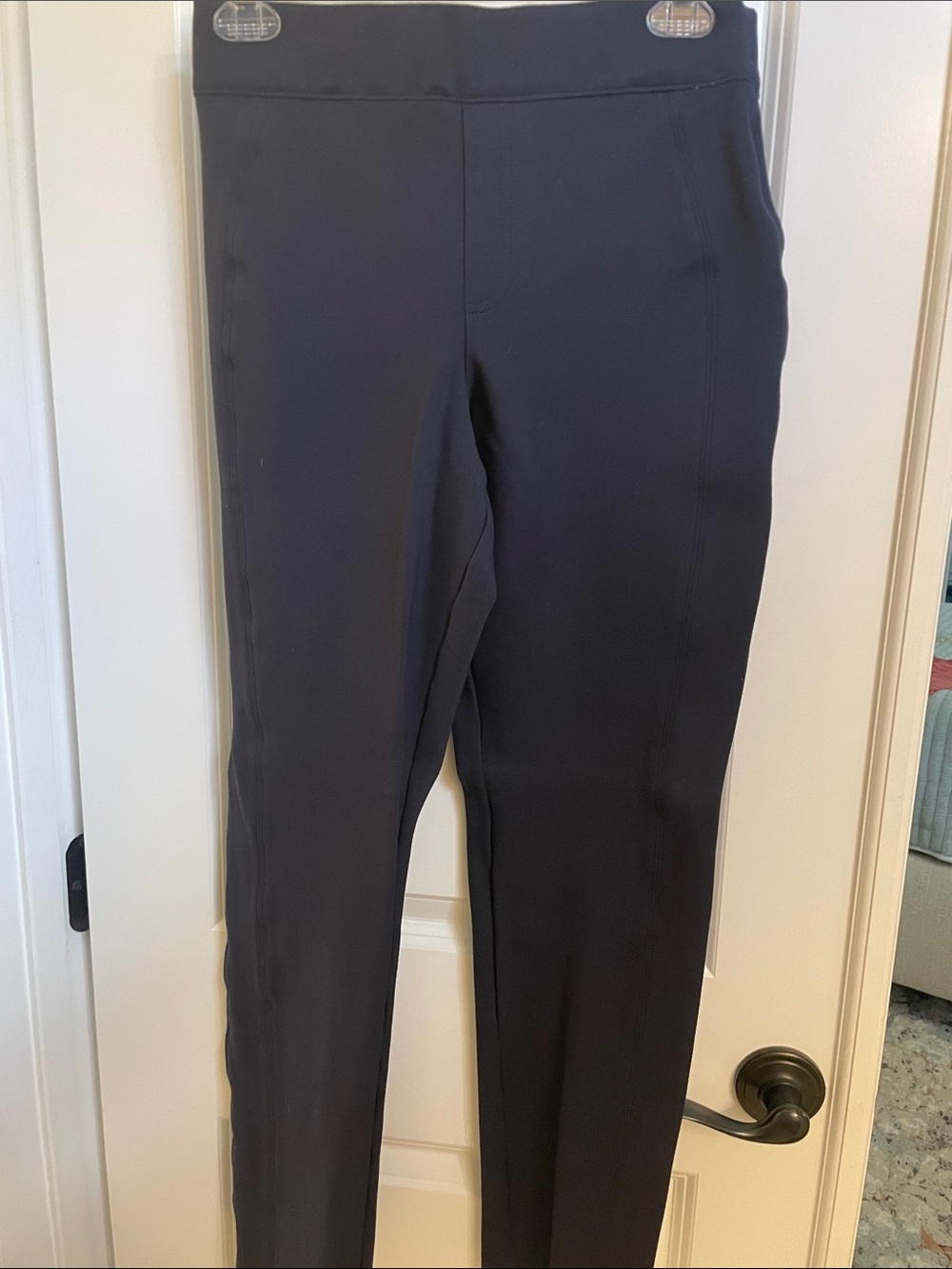 SPANX Navy Straight Leg Ponte Pants